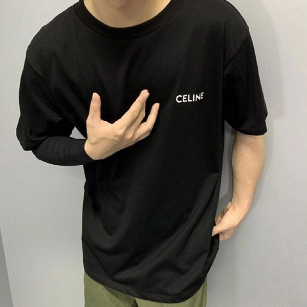 すぐ届く セリーヌ コットン ジャージー Tシャツ ロゴ Ceg93912